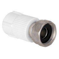 Муфта PP-R комбинированная с накидной гайкой 32 мм х 1 1/4" белая