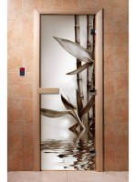 Дверь для сауны стеклянная Doorwood с фотопечатью A057