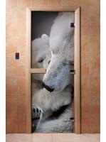 Дверь для сауны стеклянная Doorwood с фотопечатью A066