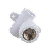 Тройник PP-R комбинированный с наружной резьбой 20 мм х 1/2" с креплением