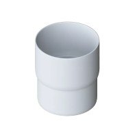 Водосток Альта Профиль Муфта трубы ПВХ белый Элит