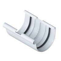 Водосток Альта Профиль Муфта желоба ПВХ белый Элит