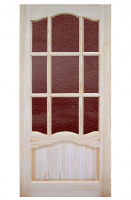 Дверь филенчатая 2000х900 мм с коричневым стеклом 1-ый сорт