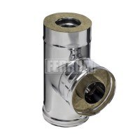 Сэндвич-тройник Ferrum Ø 110/200 мм 0,5/0,5 мм 90° нерж./нерж.