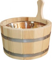 Шайка для бани 4,5 л. с нерж. вставкой (ШН-4,5)