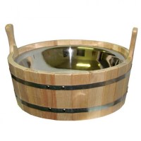 Шайка для бани 17 л. с нерж. вставкой (ШН-17)