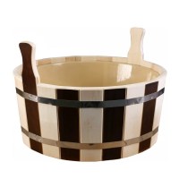 Шайка для бани 17 л. с пласт. вставкой (ШП-17) Термо